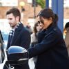 Exclusif - Meghan Markle, enceinte, est allée déjeuner avec son nouveau directeur adjoint de la Communication Christian Jones dans un restaurant à l'ouest de Londres le 17 janvier 2019.