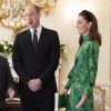 Le prince William, duc de Cambridge, et Catherine (Kate) Middleton, duchesse de Cambridge - Rencontre avec le président irlandais Michael D.Higgins et sa femme Sabina Coyne, à la résidence présidentielle officielle Aras an Uachtarain à Dublin, en Irlande. Le 3 Mars 2020.