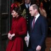 Le prince William, duc de Cambridge, et Kate Middleton, duchesse de Cambridge - La famille royale d'Angleterre à la sortie de la cérémonie du Commonwealth en l'abbaye de Westminster à Londres, le 9 mars 2020.