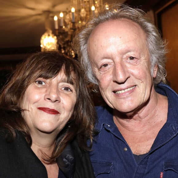 Exclusif - Didier Barbelivien et Sylvie Pialat - Les célébrités assistent au 42e "Cocktail des Ecrivains", organisé par le Cercle MBC au Fouquet's à Paris, le 27 novembre 2019.