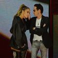 Jennifer Lopez et son ex mari Marc Anthony - Hillary Clinton lors du concert de Jennifer Lopez organisé pour soutenir sa candidature aux elections présidentielles à Miami le 29 octobre 2016.