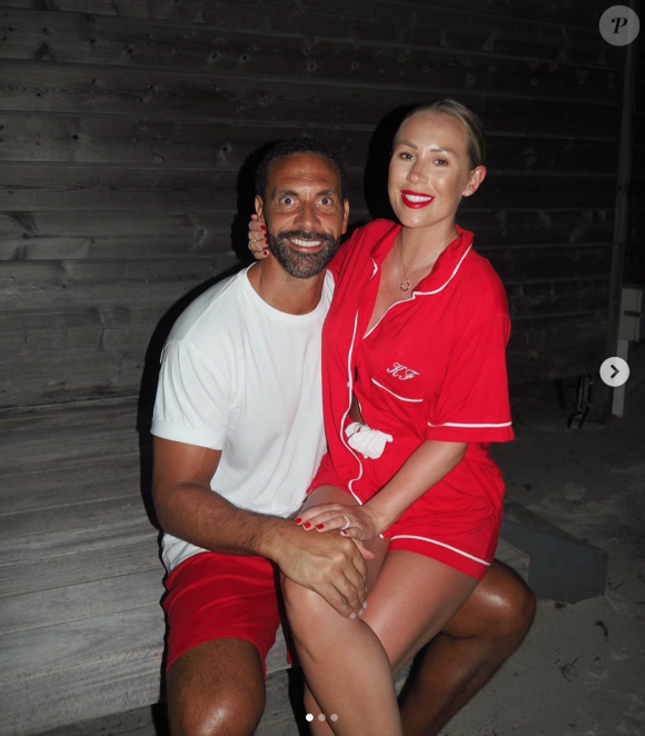 L'ancien footballeur Rio Ferdinand et son épouse Kate Ferdinand. Décembre 2019.