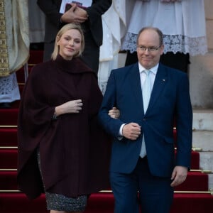 Exclusif - Ordination du nouvel archevêque de la Prinpauté de Monaco, Dominique Marie David, en présence du prince Souverain Albert II de Monaco et sa femme la princesse Charlene à Monaco le 8 mars 2019. Monseigneur Dominique Marie David remplace Monseigneur Bernard Barsi en poste à Monaco depuis l'an 2000. © Olivier Huitel PRM / Bestimage