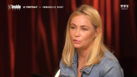 Emmanuelle Béart dans l'émission "50' inside" sur TF1, le 20 juin 2020.