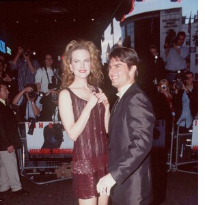 Nicole Kidman et Tom Cruise à Londres en 1996 pour la première du film "Mission impossible".