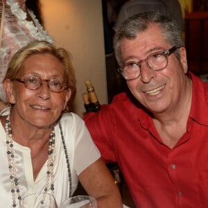 Exclusif - Patrick Balkany et sa femme Isabelle - Soirée annuelle du forain Marcel Campion sur la plage de Bouillabaisse à Saint-Tropez le 1er aout 2018. © Rachid Bellak/Bestimage