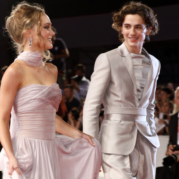 Lily-Rose Depp et Timothée Chalamet - Tapis rouge du film "The King" lors du 76ème festival international du film de Venise, la Mostra, le 2 septembre 2019. © Future-Image via ZUMA Press/Bestimage