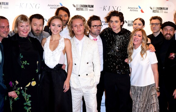 L'équipe du film "Le Roi" au BFI London Film Festival, le 3 octobre 2019.