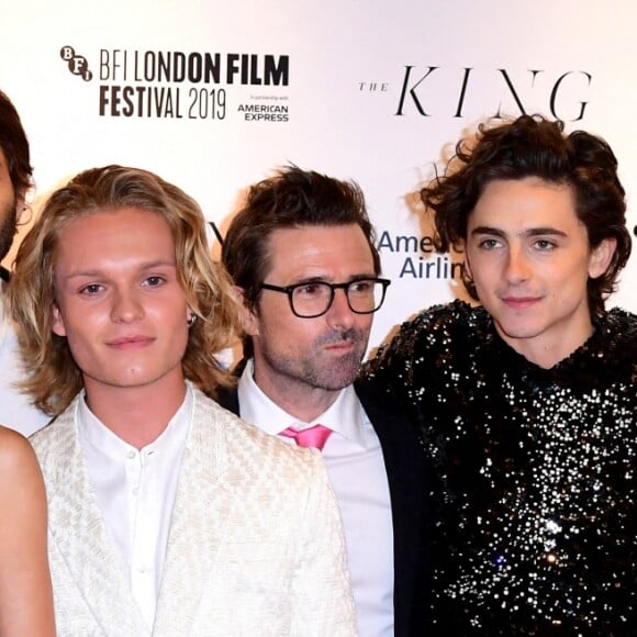 L'équipe du film "Le Roi" au BFI London Film Festival, le 3 octobre 2019.