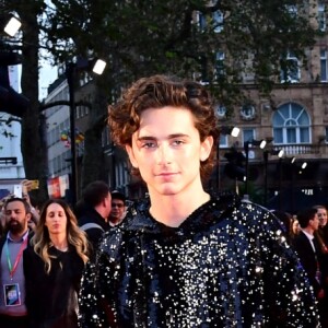 Timothée Chalamet à l'avant-première du film "Le Roi" à Londres, le 3 octobre 2019.