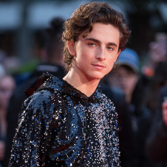 Timothée Chalamet à l'avant-première du film "Le Roi" à Londres, le 3 octobre 2019.