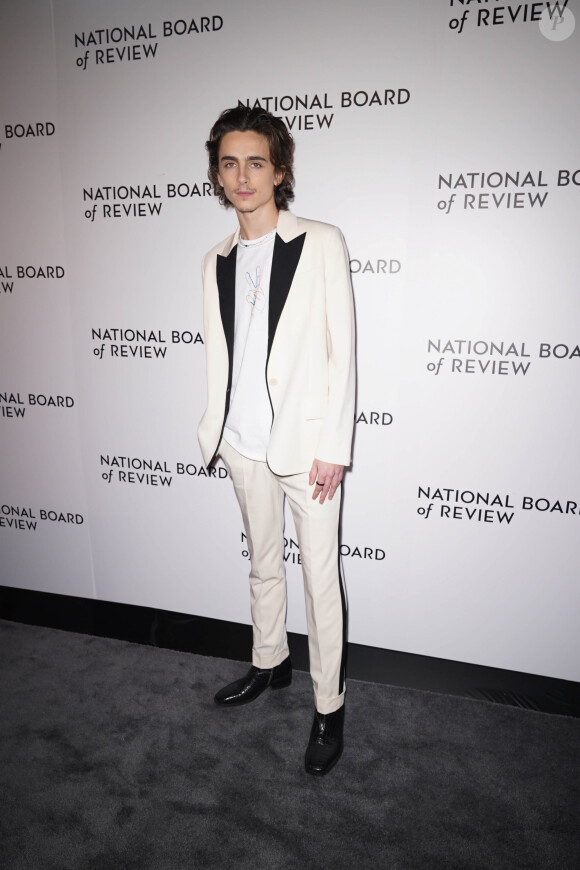 Timothee Chalamet au photocall de la soirée des "2020 National Board of Reviews Awards Gala" à New York, le 8 janvier 2020.