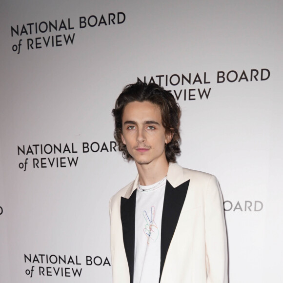 Timothee Chalamet au photocall de la soirée des "2020 National Board of Reviews Awards Gala" à New York, le 8 janvier 2020.