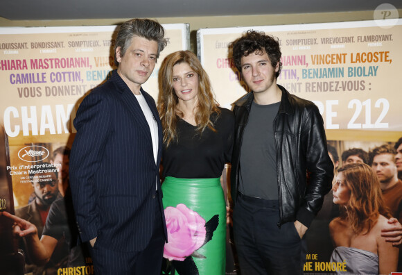 Benjamin Biolay, Chiara Mastroianni, Vincent Lacoste à l'avant-Première du film "Chambre 212" au cinéma UGC Ciné Cité Les Halles à Paris, France, le 30 septembre 2019. © Marc Ausset-Lacroix/Bestimage  Celebs attending the Chambre 212 Premiere at UGC Ciné Cité Les Halles cinema in Paris, France, on September 30, 2019.30/09/2019 - Paris