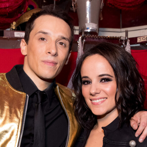 Exclusif - Grégoire Lyonnet et sa femme Alizée - Backstage de l'émission "Tous au Moulin Rouge pour le sidaction" au Moulin Rouge à Paris le 20 mars 2017. © Cyril Moreau - Dominique Jacovides / Bestimage