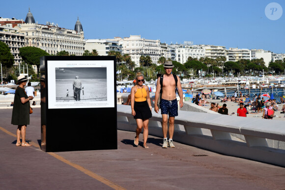 Inauguration de l'exposition des photographies de Nikos Aliagas "Thalassa, peuples de la mer" sur la croisette à Cannes le 25 juin 2020.