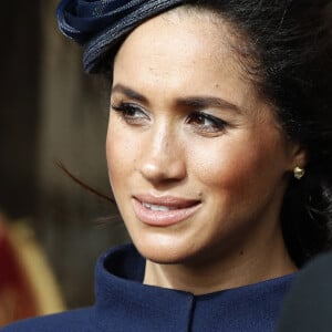 Meghan Markle, duchesse de Sussex - Sorties après la cérémonie de mariage de la princesse Eugenie d'York et Jack Brooksbank en la chapelle Saint-George au château de Windsor le 12 octobre 2018.