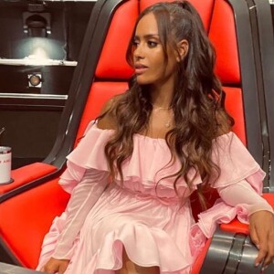 Amel Bent dans "The Voice 2020", lors de la demi-finale diffusée le 6 juin 2020 sur TF1.