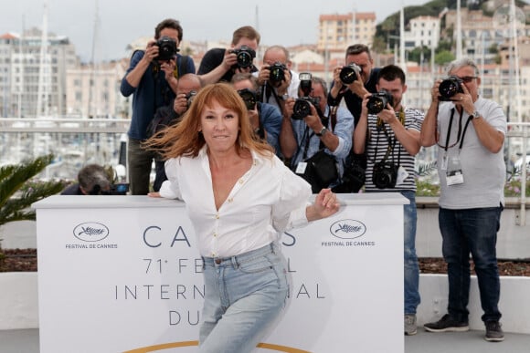 Emmanuelle Bercot lors du photocall du film "Les filles du soleil" au 71e Festival International du Film de Cannes, le 13 mai 2018. © Borde / Jacovides / Moreau / Bestimage