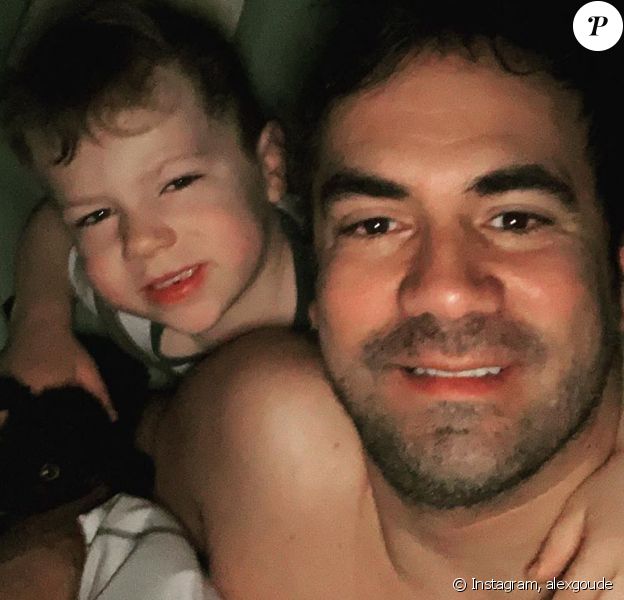 Alex Goude et son fils Elliot sur Instagram, le 15 février 2020