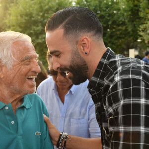 Exclusif - Jean-Paul Belmondo et Adil Rami - Gala de boxe "No Limit Episode IX" organisé par B. Asloum (ancien champion du monde de boxe) en plein air au théâtre Tivol au Cannet le 18 juillet 2019. © Bruno Bebert/Bestimage