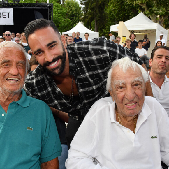 Exclusif - Jean-Paul Belmondo, Adil Rami et Charles Gérard - Gala de boxe "No Limit Episode IX" organisé par B. Asloum (ancien champion du monde de boxe) en plein air au théâtre Tivol au Cannet le 18 juillet 2019. © Bruno Bebert/Bestimage