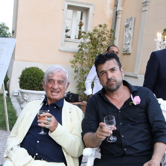 Exclusif - Jean-Paul Belmondo, Jeff Domenech - Jean-Paul Belmondo était l'invité d'honneur du mariage ddu footballeur Sébastien Frey avec Petra au Château Saint Georges à Grasse le 29 juin 2019. Sébastien Frey était un footballeur français qui évoluait au poste de gardien de but. © Denis Guignebourg/Bestimage