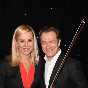 Laurence Ferrari et son mari Renaud Capuçon - Inauguration de la statue de cire de "Renaud Capuçon" au musée Grévin à Paris le 9 mars 2020. © Coadic Guirec/Bestimage