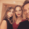 David Hallyday entouré de ses filles Ilona et Emma (septembre 2016).