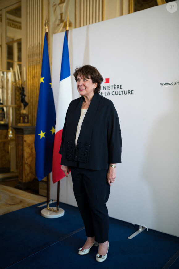 Passation de pouvoirs entre Franck Riester et Roselyne Bachelot au Ministère de la Culture à Paris. Le 6 juillet 2020
