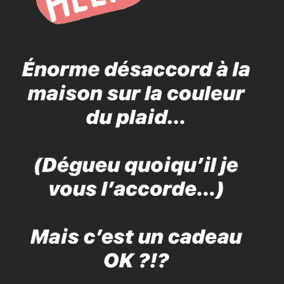 Camille Combal en désaccord avec sa femme, story Instagram du 6 juillet 2020