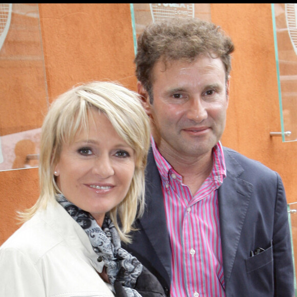 Pierre Sled et Sophie Davant - Tournoi de Roland Garros 2008 - Journée du 29 mai - 29/05/2008 - Paris