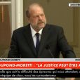 Eric Dupond-Moretti lors de son discours au ministère de la Justice, lors de sa passation avec  Nicole Belloubet le 7 juillet 2020.  