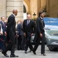 Passation de pouvoir au ministère de la justice entre Nicole Belloubet et Eric Dupond-Moretti, nouveau ministre de la Justice, garde des Sceaux à Paris le 7 juillet 2020.
