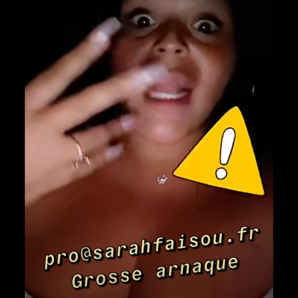 Sarah Frasou dénonce une arnaque sur Snapchat, le 7 juillet 2020