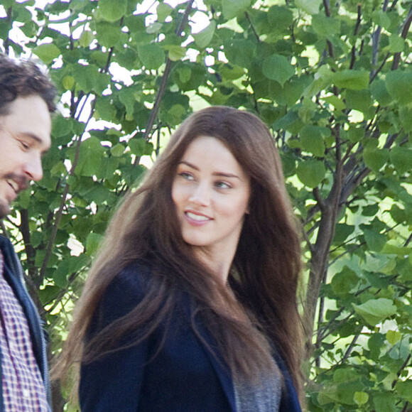 James Franco et Amber Heard sur le tournage du film "Beyond Lies" à New York, le 4 juin 2014.