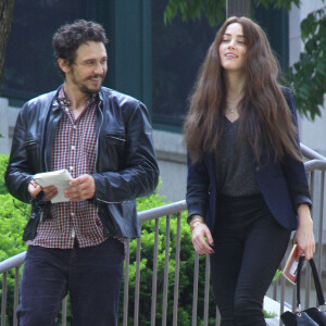 James Franco et Amber Heard sur le tournage du film "The Adderall Diaries" à New York, le 4 juin 2014.