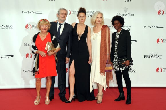 Marie Vincent, Jean François Garreaud, Annelise Hesme, Marie Christine Adam et Nina Melo au photocall de la cérémonie d'ouverture du 56ème Festival de télévision de Monte-Carlo, le 12 juin 2016. © Bruno Bebert/Bestimage