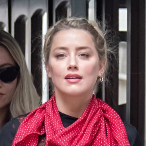 Amber Heard à son arrivée à la cour royale de justice à Londres, pour le procès en diffamation contre le magazine The Sun Newspaper. Le 15 juillet 2020. ©Cover Images / Zuma Press / Bestimage