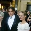 Johnny Depp et Vanessa Paradis à la cérémonie des Oscars le 29 février 2004.