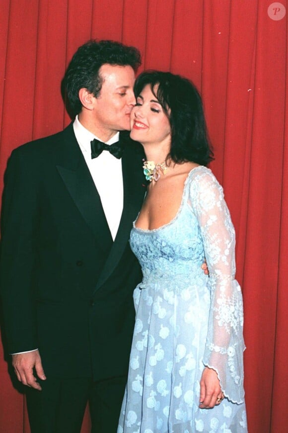 Francis Huster et Cristiana Reali - 9e nuit des Molières à Paris. Le 28 mars 1995.