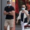 Inaki Urdangarin et sa femme l'infante Cristina d'Espagne se promènent en famille dans les rues de Vitoria au Pays basque le 8 juillet 2020, à la faveur d'une nouvelle permission de six jours dont bénéficiait Inaki dans le cadre de sa détention à la prison de Brieva.