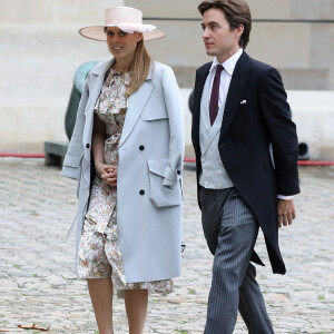 La princesse Beatrice d'York et son fiancé Edoardo Mapelli Mozzi - Mariage du prince Jean-Christophe Napoléon et de la comtesse Olympia d'Arco-Zinneberg à la cathédrale Saint-Louis des Invalides à Paris le 19 octobre 2019. © Dominique Jacovides / Bestimage