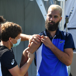 Benoît Paire vs Dustin Brown - Tournoi de tennis Ultimate Tennis Showdown de Patrick Mouratoglou à Sophia Antipolis le 15 juin 2020. © Lionel Urman / Bestimage