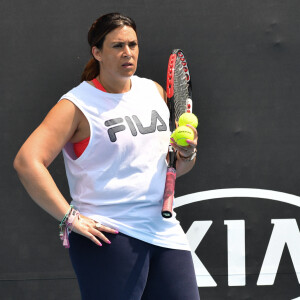 La coach de de la lettonne J.Ostapenko, Marion Bartoli lors d'un entraînement à l'Open d'Australie de tennis à Melbourne, Australie, le 21 janvier 2020. © Chryslene Caillaud/Panoramic/Bestimage