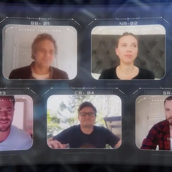 Le casting du film Avengers de Marvel lors d'une réunion virtuelle avec Chris Hemsworth, Mark Ruffalo, Jeremy Renner, Scarlett Johansson et Robert Downey Jr pour les Kids 'Choice Awards 2020: Celebrate Together. Le 4 mai 2020