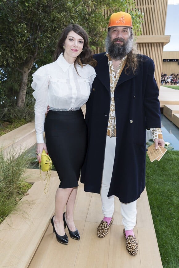 Sébastien Tellier et sa femme Amandine de la Richardière - People au défilé de mode Haute-Couture "Chanel", collection printemps-été 2016, à Paris. Le 26 janvier 2016.