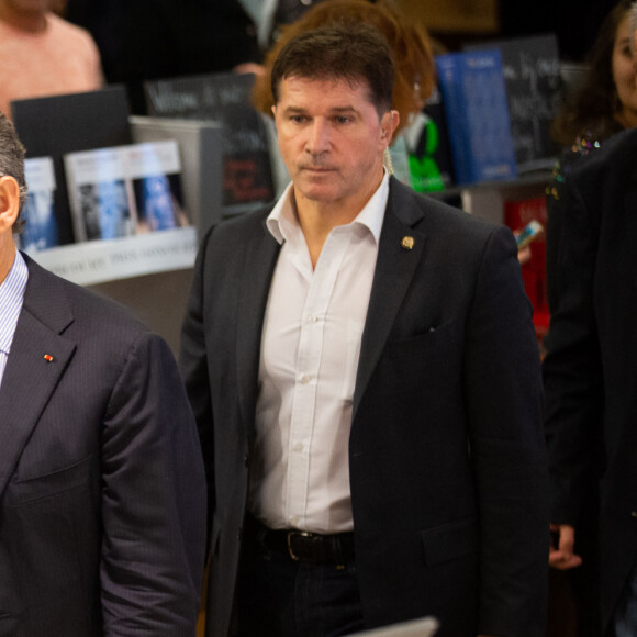Marc Filipson, directeur librairie Filigranes - Nicolas Sarkozy dédicace son livre "Passion" à la librairie Filigranes à Bruxelles le 18 octobre 2019.