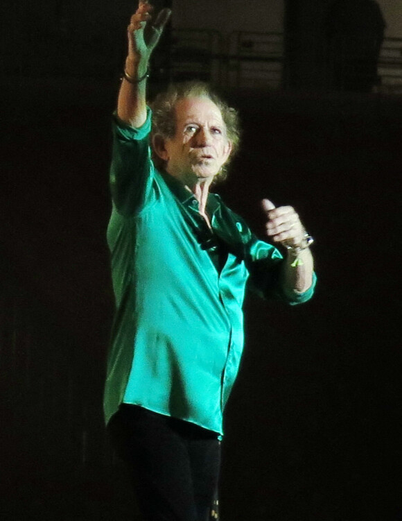 Keith Richards et les Rolling Stones en concert à Phoenix. Août 2019.