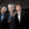 Charlie Watts, Keith Richards et Mick Jagger à Londres en 2012.